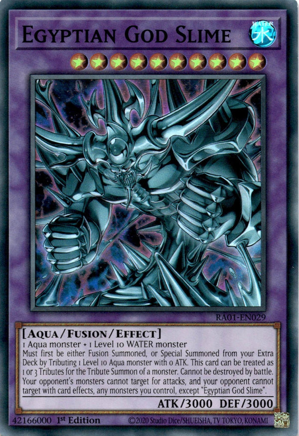 Yugioh Egyptian God Slime RA01-EN029 Super Rare 1st Edition NM
