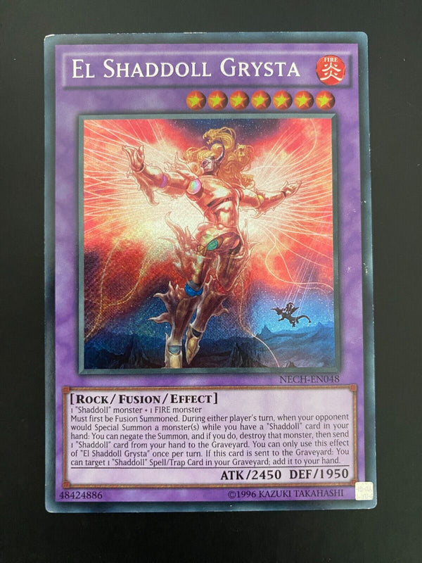 Yugioh El Shaddoll Grysta NECH-EN048 Secret Rare Unlimited Edition LP