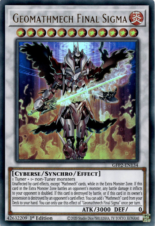 Yugioh Geomathmech Final Sigma GFP2-EN134 Ultra Rare 1st Edition NM