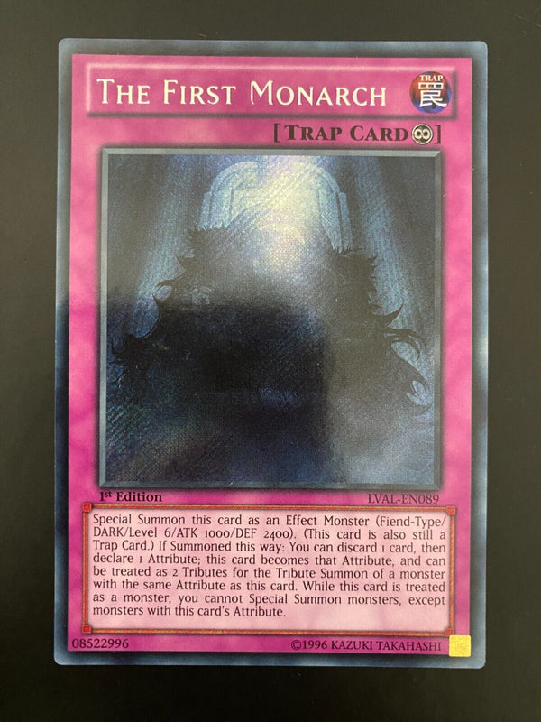 Yugioh The First Monarch LVAL-EN089 Secret Rare 1st Edition NM/MINT