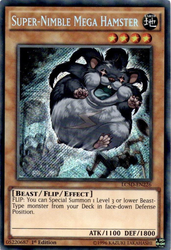 Yugioh Super-Nimble Mega Hamster LC5D-EN226 Secret Rare 1st Edition VLP/NM