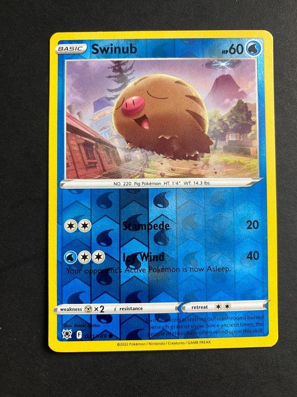 Pokemon Swinub 031/189 Astral Radiance Reverse Holo VLP/NM
