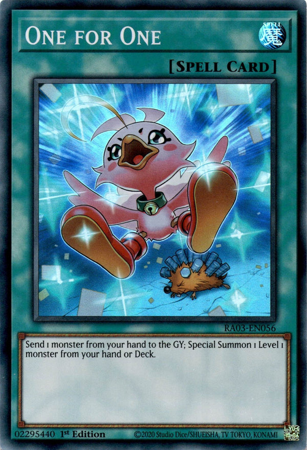 Yugioh One for One RA03-EN056 Super Rare Alt Art 1st Edition NM