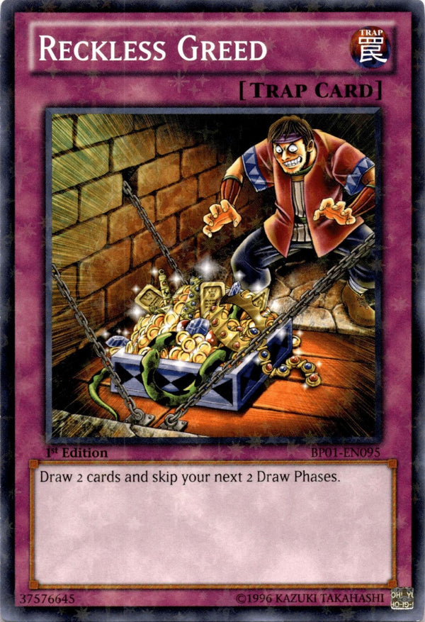 Yugioh Reckless Greed BP01-EN095 Starfoil Rare 1st Edition NM