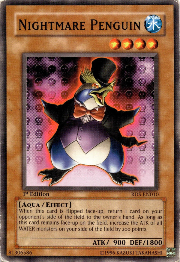 Yugioh Nightmare Penguin RDS-EN010 Common 1st Edition DAMAGED/HP