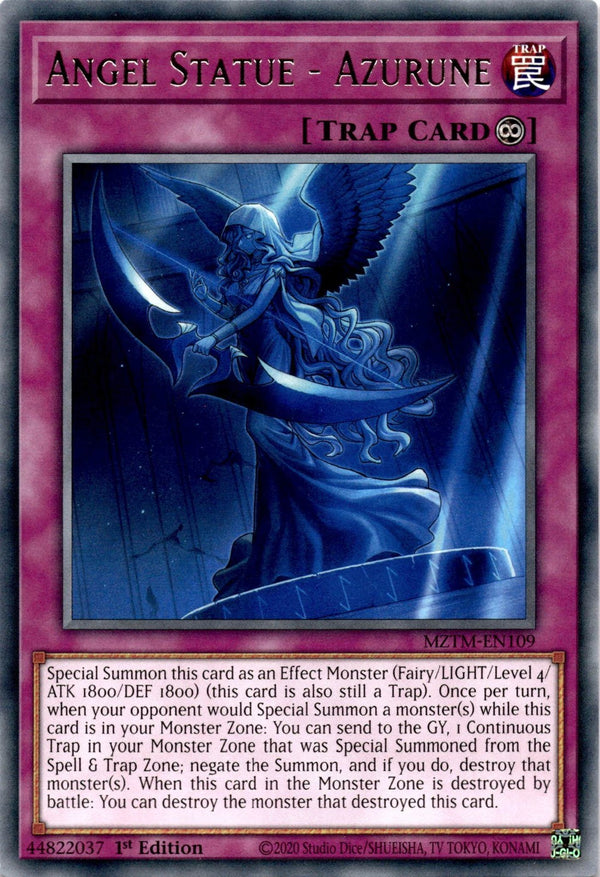 Yugioh Angel Statue - Azurune MZTM-EN109 Rare 1st Edition NM