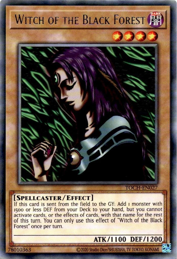 Yugioh Witch of the Black Forest TOCH-EN027 Rare Unlimited Edition NM
