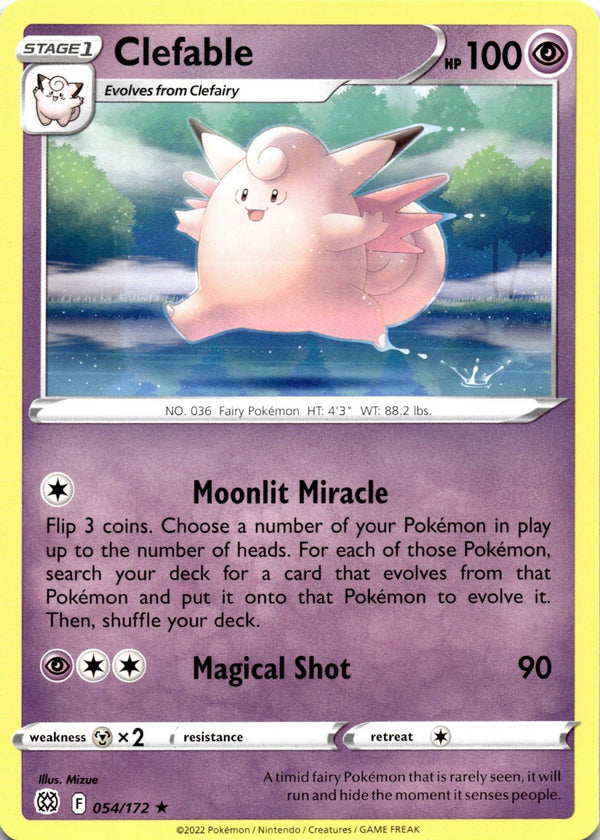 Pokemon Clefable 054/172 Brilliant Stars Non Holo NM