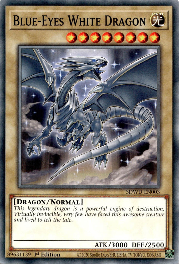 Yugioh Blue-Eyes White Dragon SDWD-EN003 Common 1st Edition NM