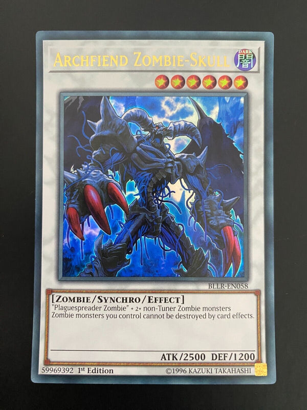 Yugioh Archfiend Zombie-Skull BLLR-EN058 Ultra Rare 1st Edition NM