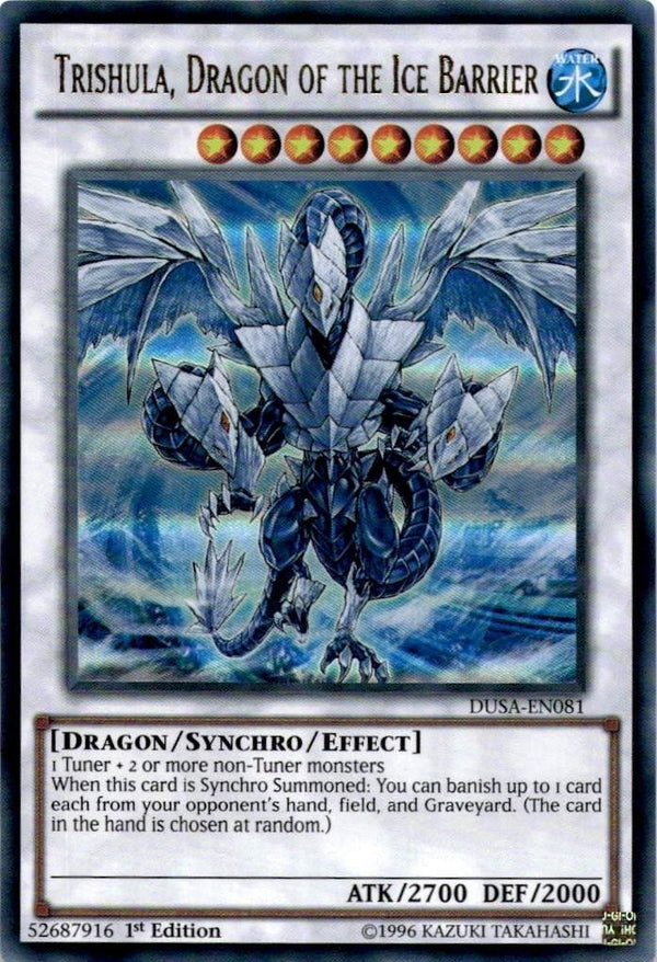 Yugioh Trishula, Dragon of the Ice Barrier DUSA-EN081 Ultra Rare 1st Ed VLP/NM