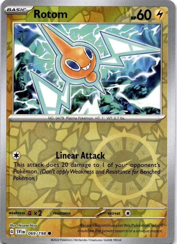 Pokemon Rotom 069/198 Scarlet Violet Base Reverse Holo NM