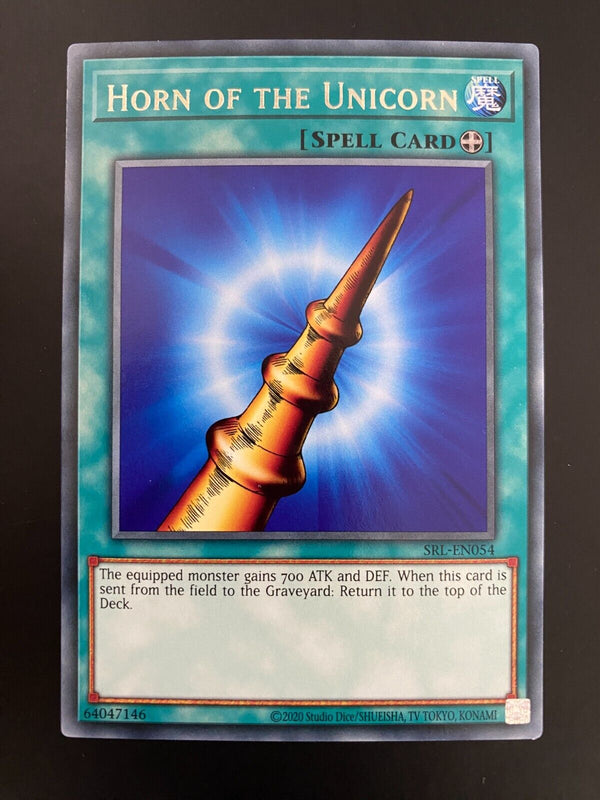 Yugioh Horn of the Unicorn SRL-EN054 Rare Unlimited Edition NM/MINT