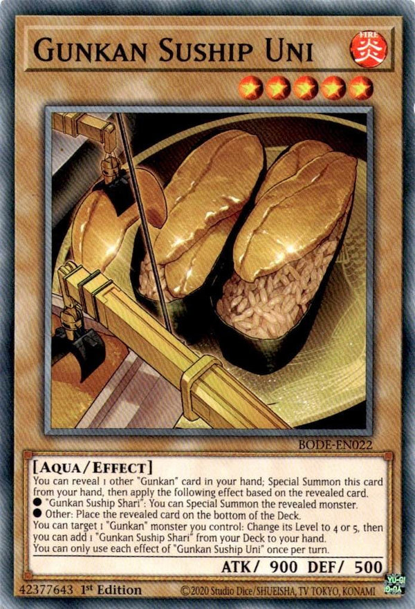 Yugioh Gunkan Suship Uni BODE-EN022 Common 1st Edition VLP/NM