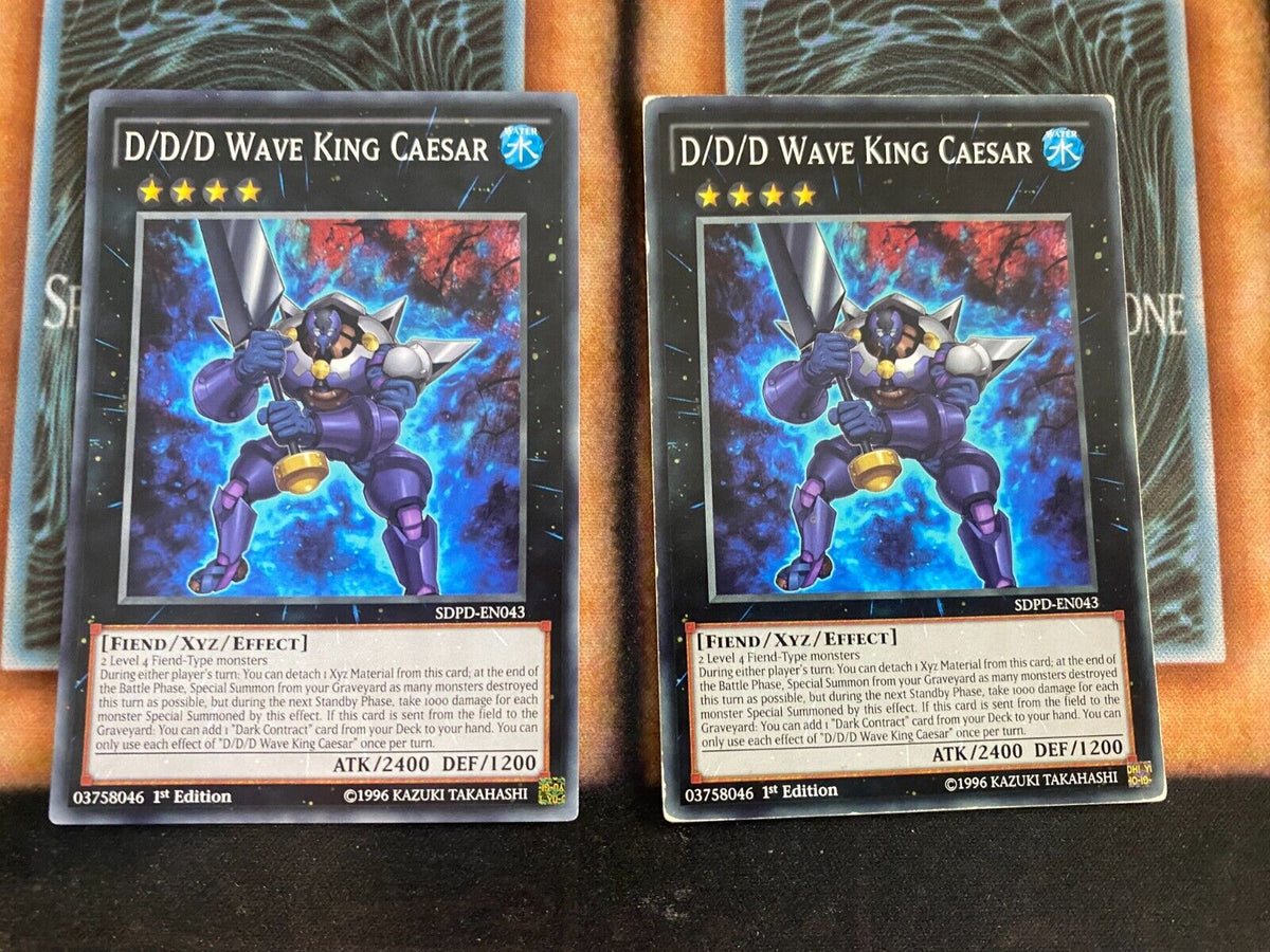 Yugioh D/D/D Wave King Caesar SDPD-EN043 (2 Cards) Common 1st Edition HP/LP