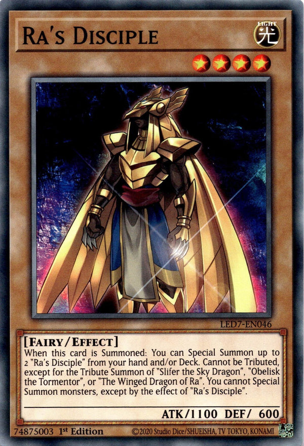 Yugioh Ra's Disciple LED7-EN046 Common 1st Edition NM
