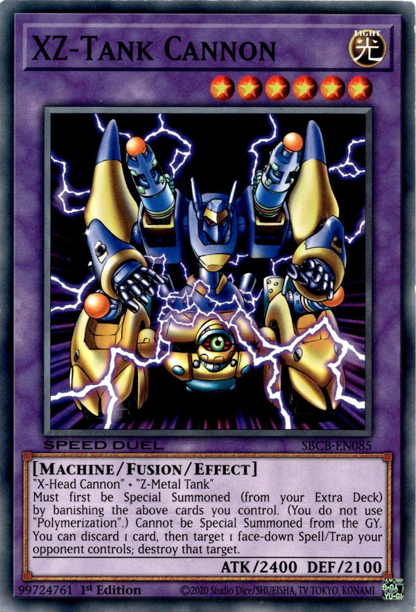 Yugioh XZ-Tank Cannon SBCB-EN085 Speed Duel Common 1st Edition NM