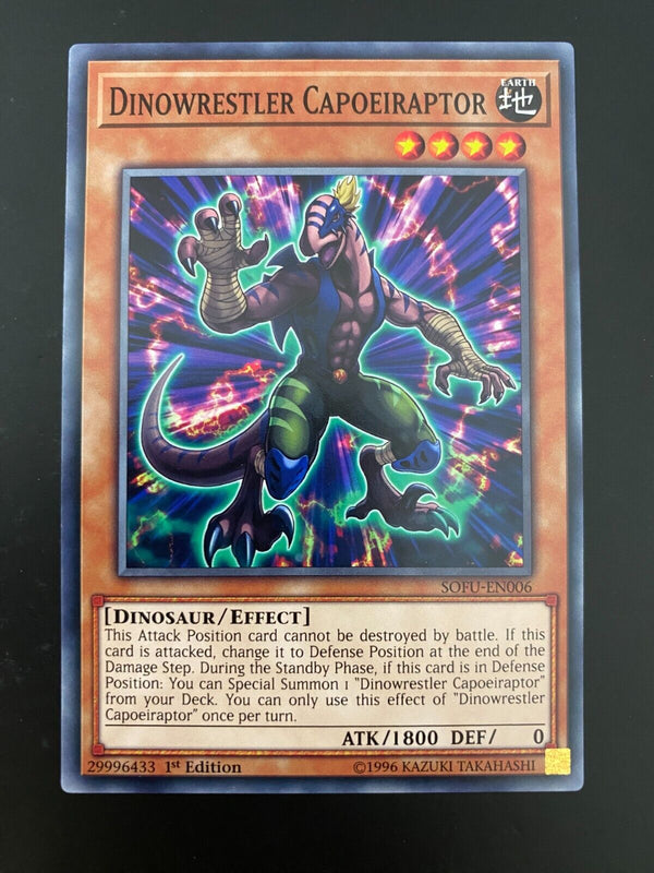 Yugioh Dinowrestler Capoeiraptor SOFU-EN006 Common 1st Edition NM