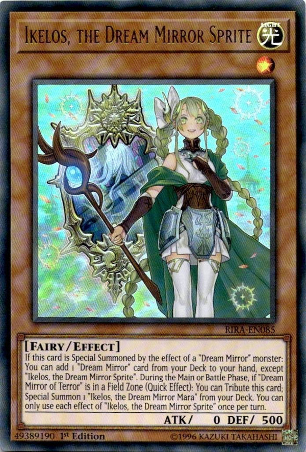 Yugioh Ikelos, the Dream Mirror Sprite RIRA-EN085 Ultra Rare 1st Edition LP
