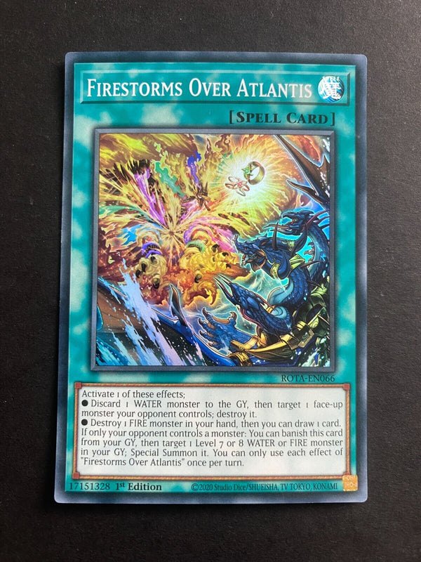 Yugioh Firestorms Over Atlantis ROTA-EN066 Super Rare 1st Edition NM