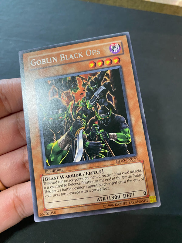 Yugioh Goblin Black Ops GLAS-EN030 Rare 1st Edition LP