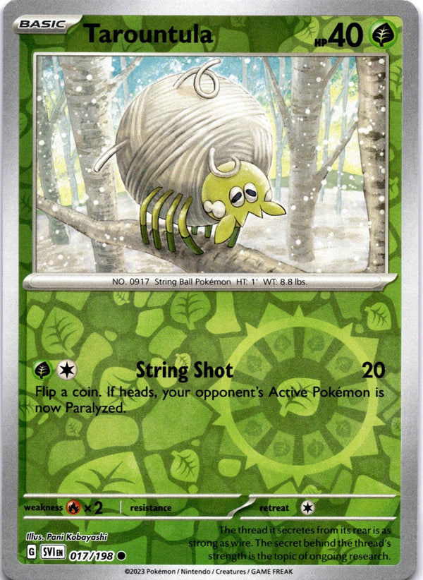 Pokemon Tarountula 017/198 Scarlet Violet Base Reverse Holo NM