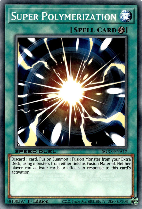 Yugioh Super Polymerization SGX3-ENA17 Speed Duel Common 1st Edition NM