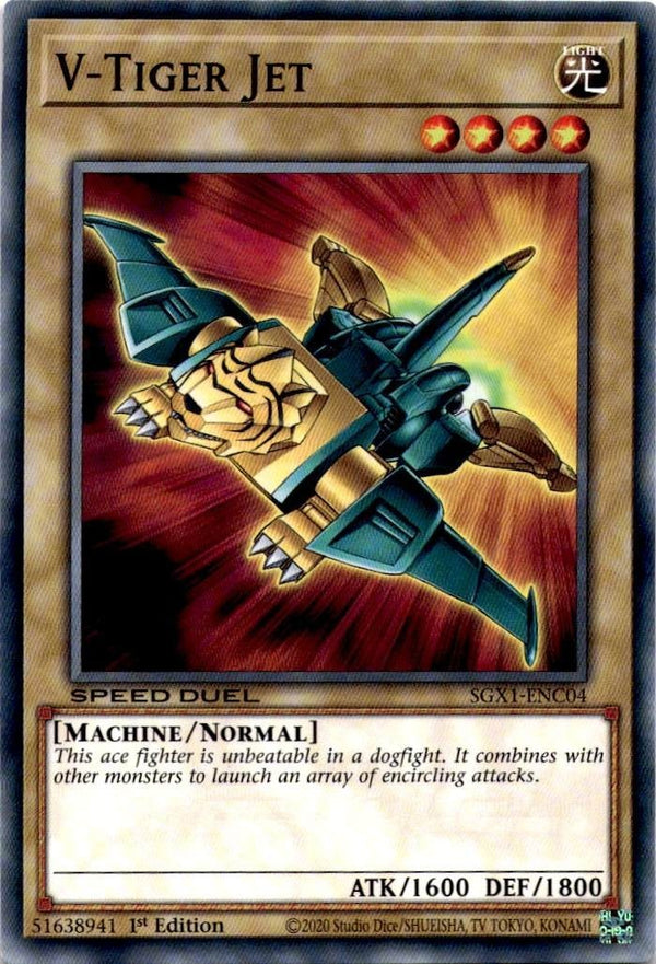 Yugioh V-Tiger Jet SGX1-ENC04 Common 1st Edition NM