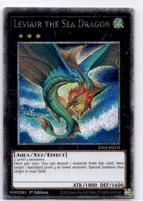 Yugioh Leviair the Sea Dragon RA04-EN155 Platinum Secret Rare 1st Edition NM