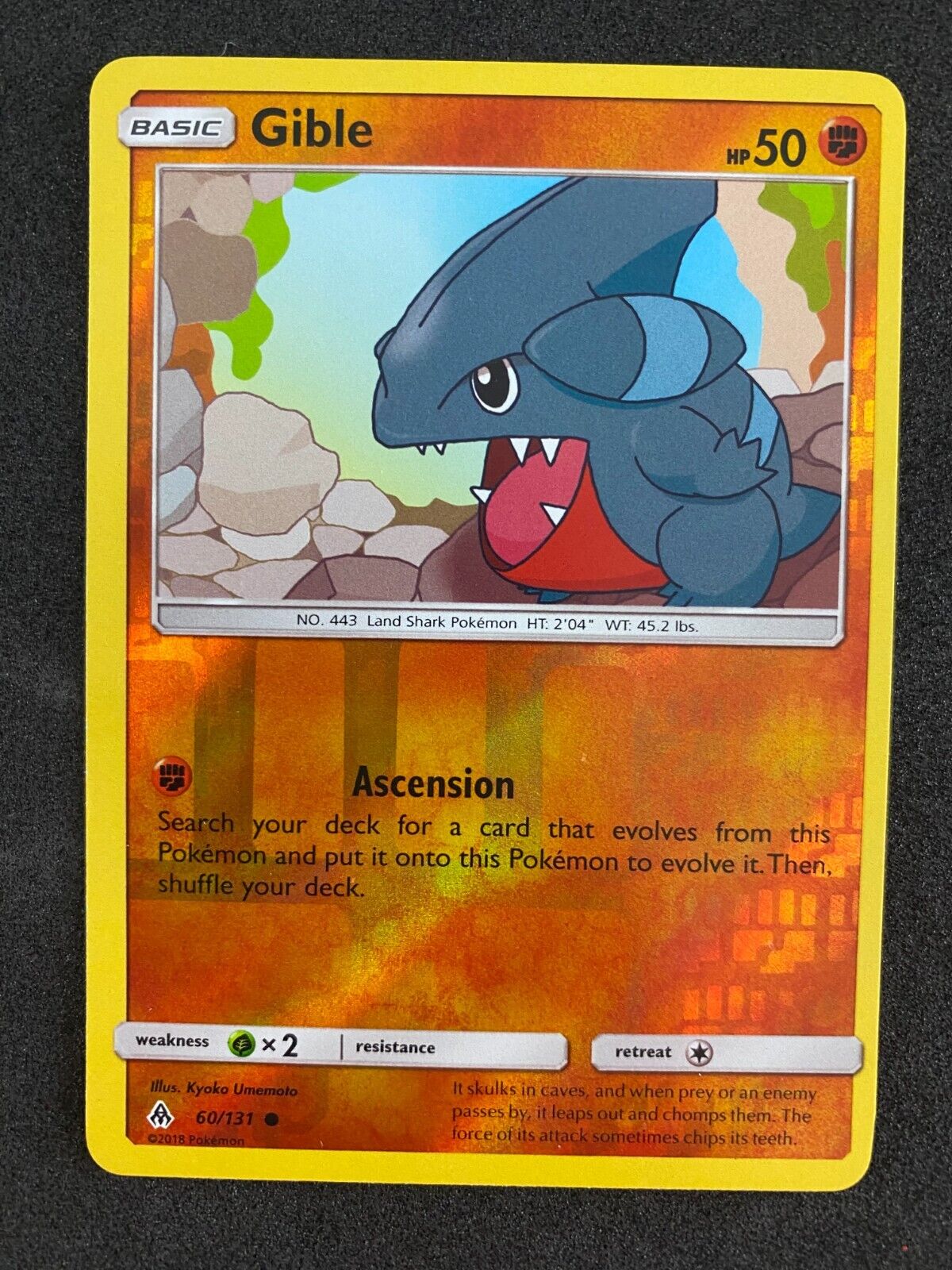 Pokemon Gible 60/131 Forbidden Light Reverse Holo (OC) NM