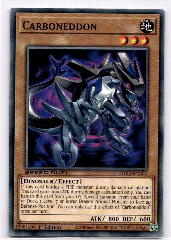 Yugioh Carboneddon SGX2-ENC07 Common 1st Edition NM