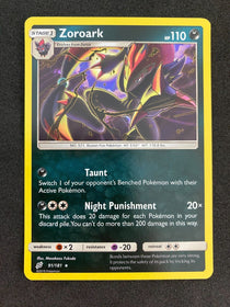 Pokemon Zoroark 91/181 Team Up Holo NM