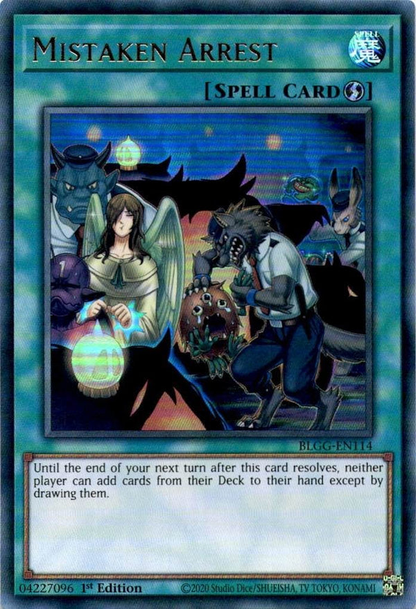 Yugioh Mistaken Arrest BLGG-EN114 Ultra Rare 1st Edition NM