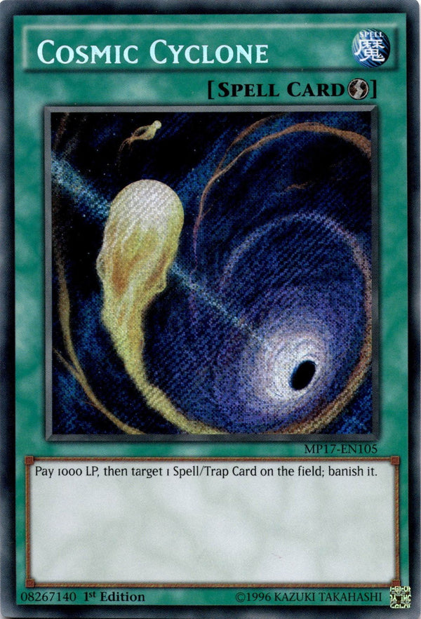Yugioh Cosmic Cyclone MP17-EN105 Secret Rare 1st Edition VLP/NM