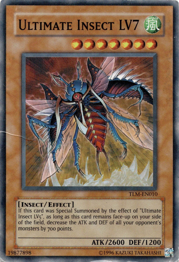 Yugioh Ultimate Insect LV7 TLM-EN010 Super Rare Unlimited Edition DAMAGED