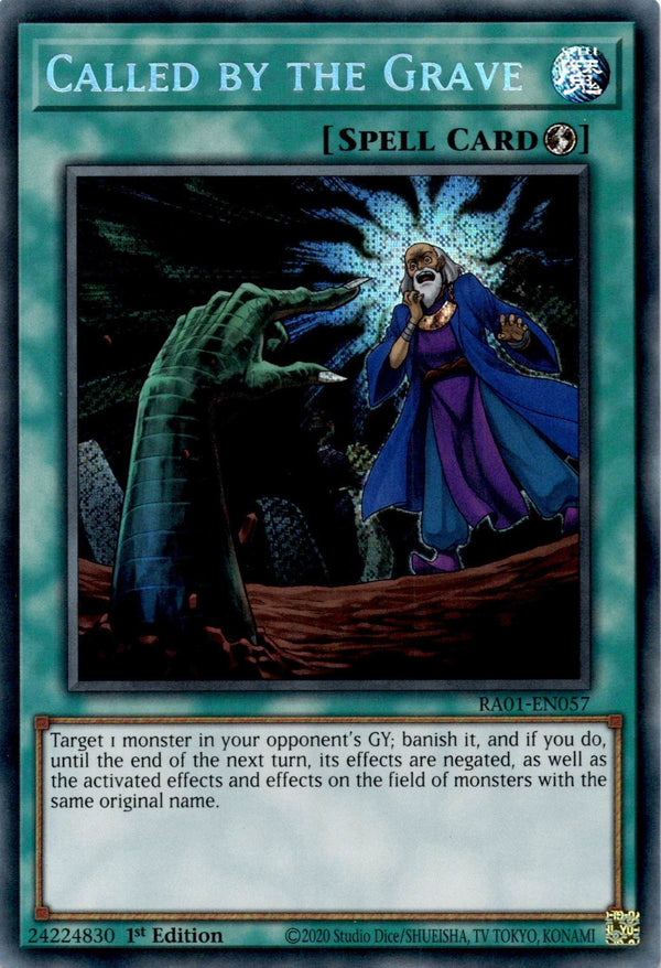 Yugioh Called by the Grave RA01-EN057 Secret Rare 1st Edition NM