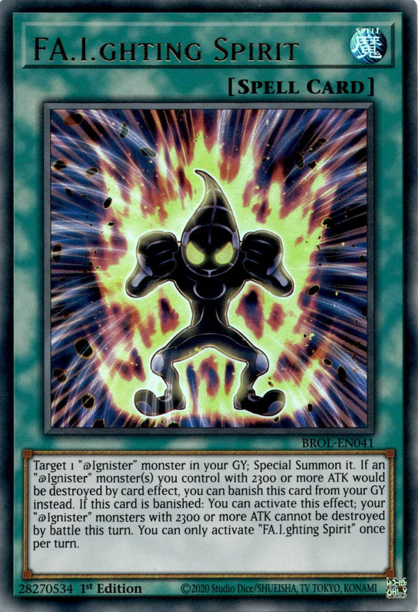 Yugioh FA.I.ghting Spirit BROL-EN041 Ultra Rare 1st Edition NM