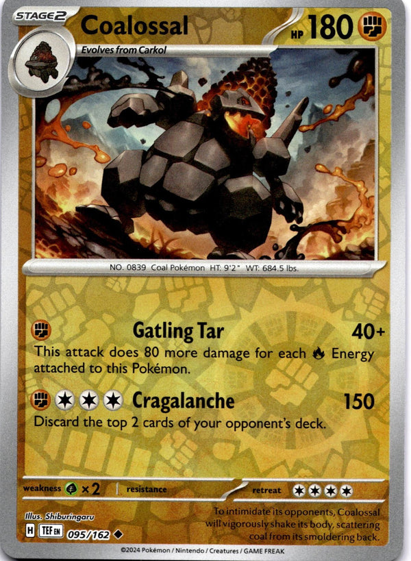 Pokemon Coalossal 095/162 Temporal Forces Reverse Holo NM