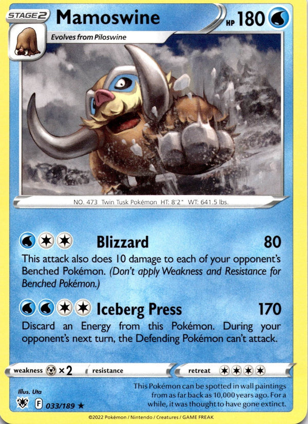 Pokemon Mamoswine 033/189 Astral Radiance Non Holo NM