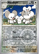 Pokemon Maushold 074/091 Paldean Fates Reverse Holo NM