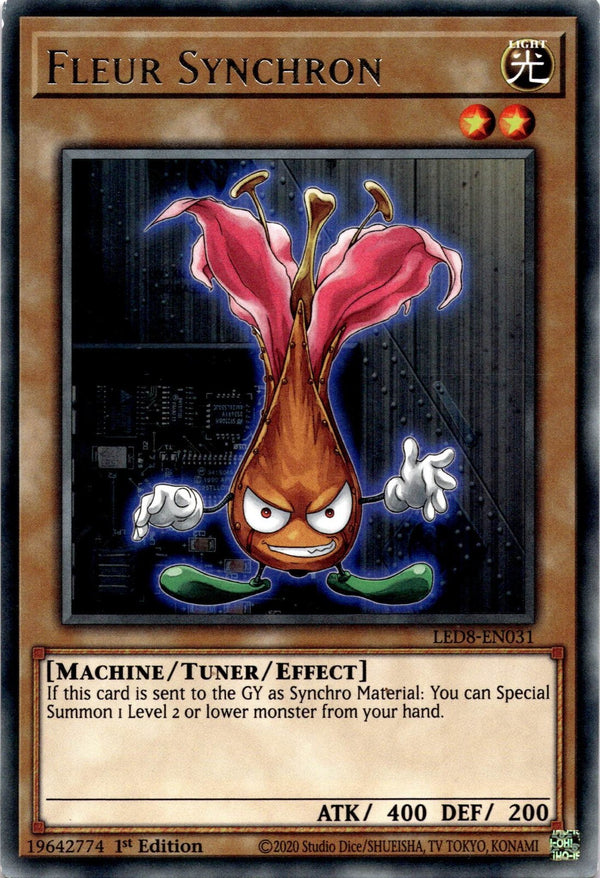 Yugioh Fleur Synchron LED8-EN031 Rare 1st Edition LP