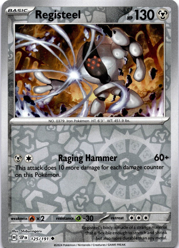 Pokemon Registeel 125/191 Surging Sparks Reverse Holo NM