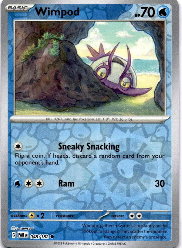 Pokemon Wimpod 048/182 Paradox Rift Reverse Holo NM