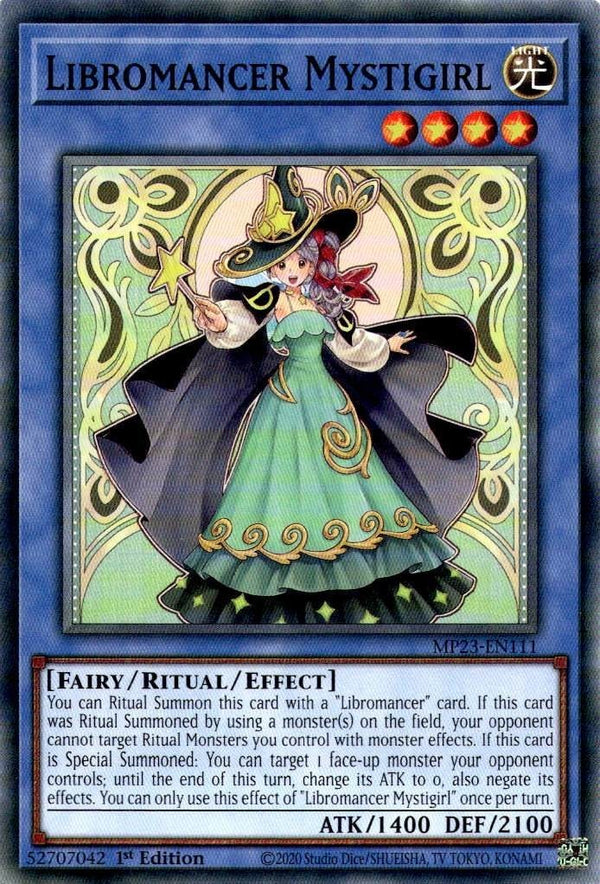 Yugioh Libromancer Mystigirl MP23-EN111 Common 1st Edition VLP/NM