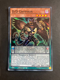 Yugioh D/D Gryphon BACH-EN013 Super Rare 1st Edition NM