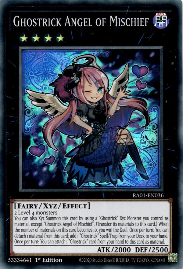 Yugioh Ghostrick Angel of Mischief RA01-EN036 Super Rare 1st Edition NM