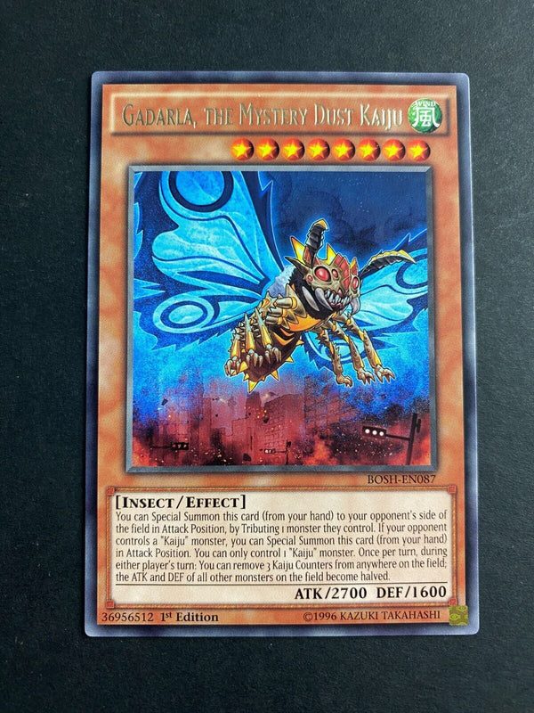 Yugioh Gadarla, the Mystery Dust Kaiju BOSH-EN087 Rare 1st Edition VLP/NM
