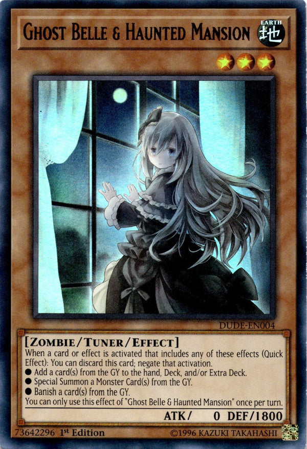 Yugioh Ghost Belle & Haunted Mansion DUDE-EN004 Ultra Rare 1st Edition LP