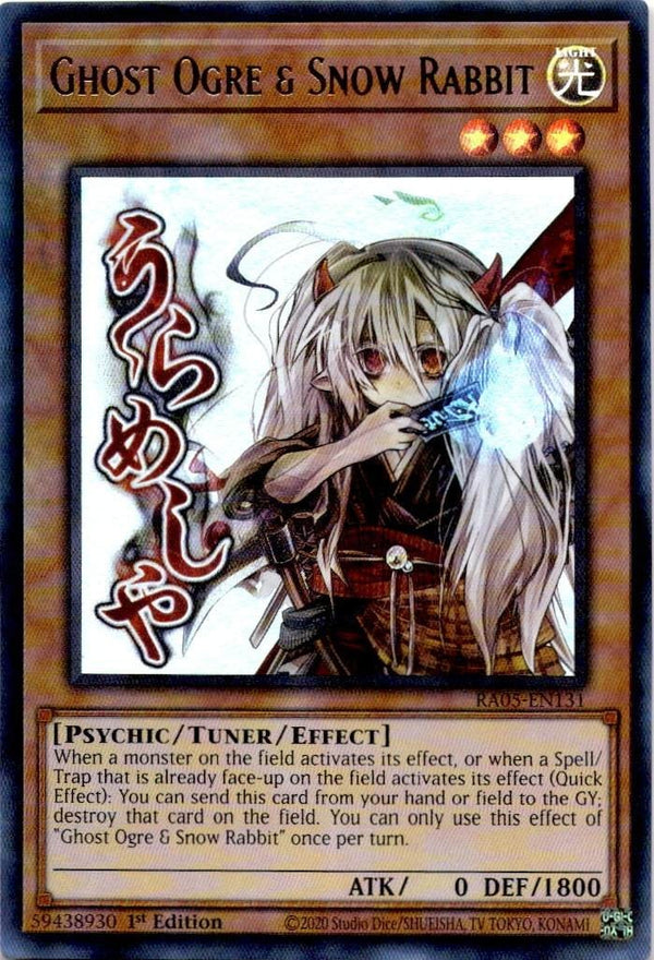 Yugioh Ghost Ogre & Snow Rabbit RA05-EN131 NA Print Ultra Rare 1st Edition NM