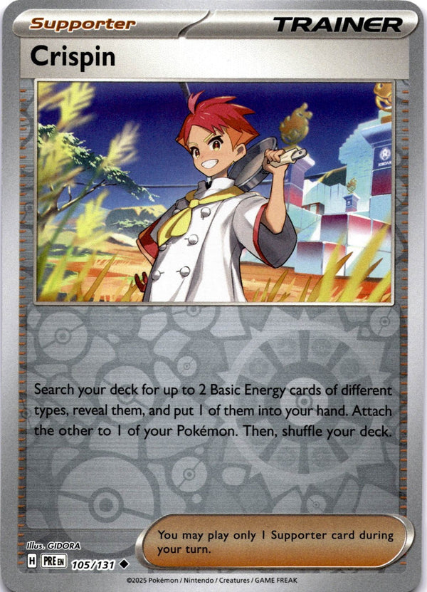 Pokemon Crispin 105/131 Prismatic Evolutions Reverse Holo NM